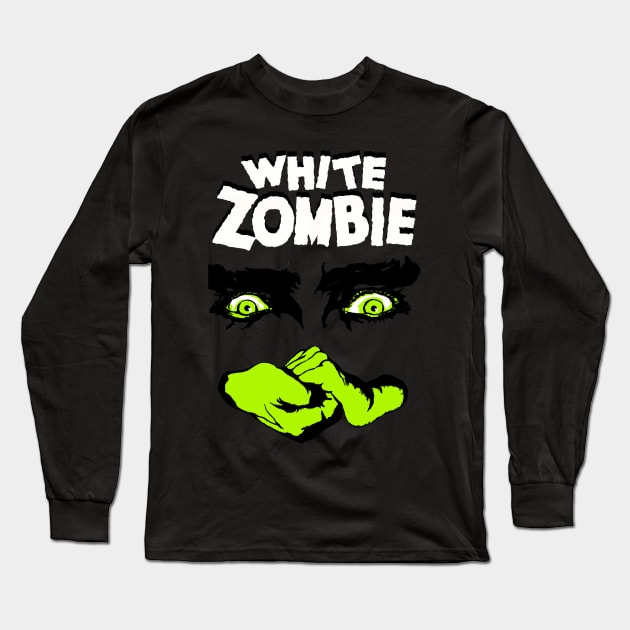 White Zombie Long Sleeve T-Shirt by GuitarManArts